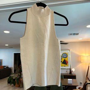 Banana Republic XS tan mock neck sleeveless top